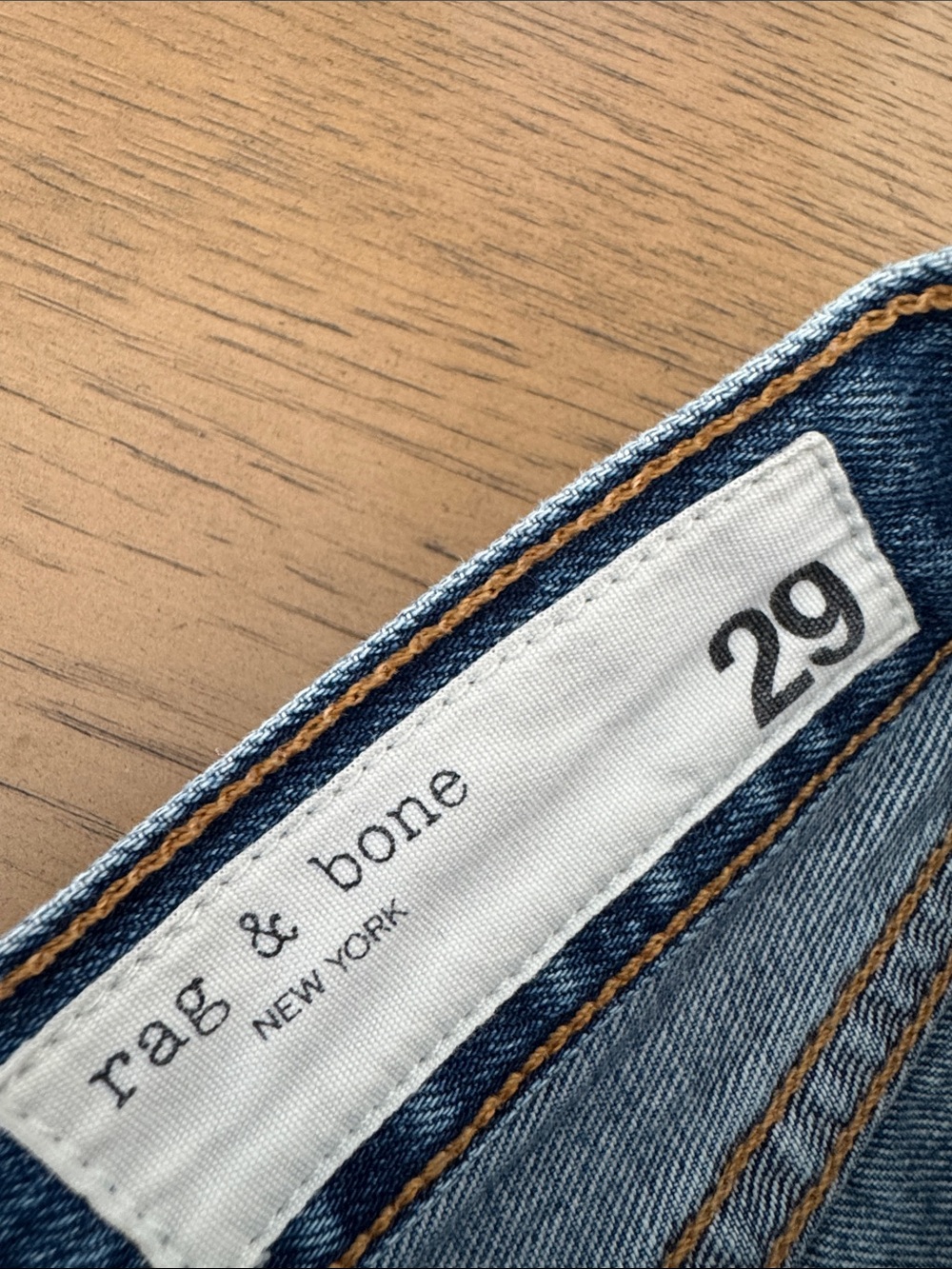 Rag & Bone Distressed Denim Shorts Size 29 Blue Mid Rise Raw Hem 100% Cotton - Picture 4 of 5